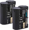 Blumax Lot de 2 batteries compatibles avec Nikon, EN-EL15c, 2600 mAh, EN-EL15b EN-EL15a EN-EL15 pour Z8 Z7 II Z6 III Zf Z5 - D800 D850 D7100 D7500 - MH-25 MH-34