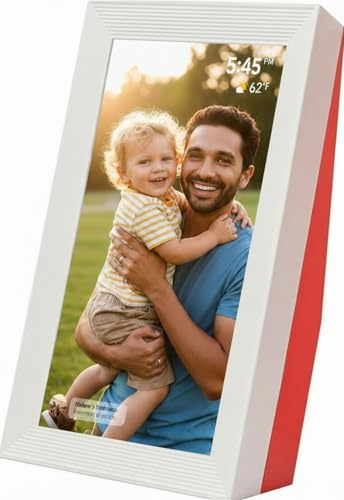 OTJ Frameo Digitaler Bilderrahmen 10,1 Zoll – 32 GB WiFi Smart Bilderrahmen für Geschenke & Home Display – Bilder sofort per App teilen, Geburtstag für Mama Papa Großeltern