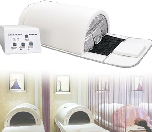 Dôme de sauna infrarouge lointain portable avec pierres de tourmaline et germanium, coussin chauffant et oreiller 1200 W