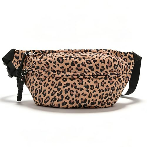 ZhongShuang Leoparden Tasche,Damen Umhängetasche Halbmond Leopardenmuster,Verstellbarer Schultergurt Für Freizeit Shopping Festival