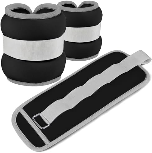 1 paire de manchettes lestées pour poignets, chevilles, chevilles, chevilles et poignets pour fitness, course, gymnastique, yoga, danse