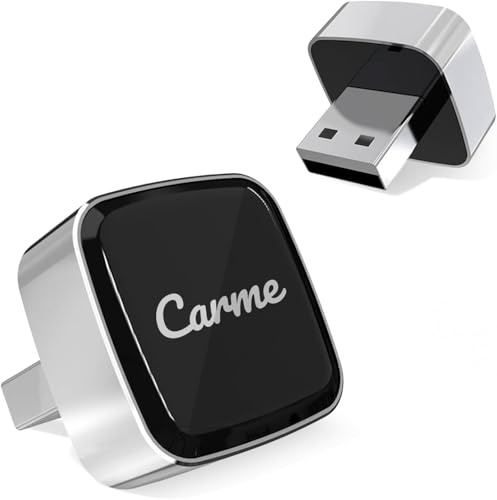 CarMe Ultra Mini 2-in-1 CarPlay Wireless Adapter & Android Auto Wireless Adapter, wandelt kabelgebundenes CarPlay & Android Auto in kabellos um, Easy Plug & Play für iOS 10+/Android 11+ (Silber)