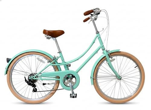 Damenfahrrad 26 Zoll mit 7-Gang Shimano Schaltung, Alu-Rahmen, tiefer Einstieg – Verschiedene Rahmenhöhen und Farben erhältlich (Zoll, 26, Grün, Zoll, 16)