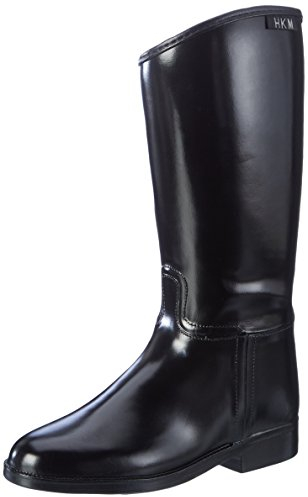 HKM Reitstiefel-Kinder Kurz und ENG-mit Reißverschluß9100 Schwarz30, Stivali da cavallerizzi Uomo, 9100 Nero, 32 EU