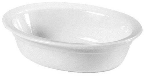 Genware Royal Lipped Pie Dishes 17.5cm - Pack of 6 | White Porcelain Dish - Oven to Tableware - Commercial Quality