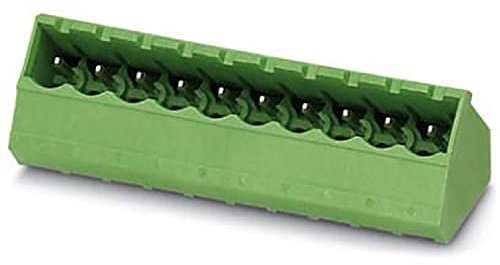 PHOENIX CONTACT SMSTBA 2,5/6-G Leiterplattengrundleiste, Grün, 2.5 mm² Nennquerschnitt, 6 Anschlüsse, SMSTBA 2,5/..-G Artikelfamilie, 5 mm Rastermaß, 50 Stück