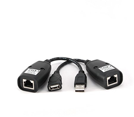 Gembird Cable USB Kit DE Extension USB A TRAVES DE LAN hasta 30M, Negro