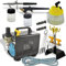 AMUR Profi-Airbrush Set Car Design I mit sehr leisem Airbrush Kompressor, 2 Pistolen, Manometer Halter, 3 in 1 Cleaning Pot, 5Stck. Reinigungsbürsten sowie Kleinzubehör