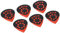 Dava 9024 Plektrum Jazz Grip X6 aus POM, rot