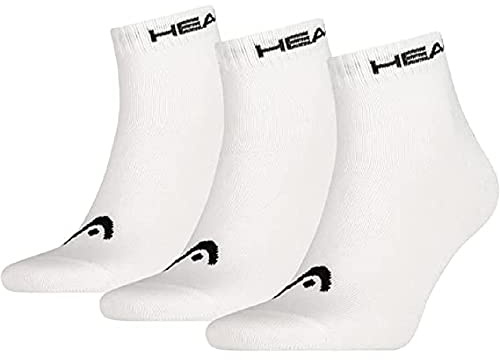 Head Mens Sports Socks Quarter 3p, Pack of 3 , White (White 300), 35/38 (Manufacturer Size: 035)