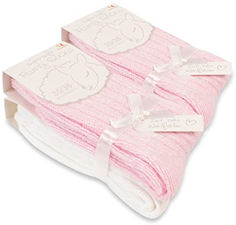 Footstar Damen Kuschel Socken (4 Paar) Warme und flauschige Soft Socken