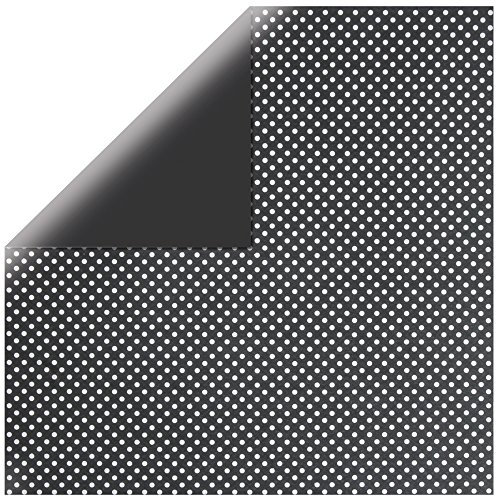 Rayher Hobby Rayher 60894576 Scrapbooking-Papier: Glitter Dots, schwarz, 30,5x30,5cm, 190 g/m2
