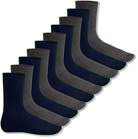 Footstar EVERYDAY! 10 PAAR Damen Herren Socken - Marine-Anthra 43-46