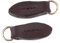 F Fityle 2er Pack Leder Reißverschlusszipper Zipper Pull Reißverschluss Anhänger Reißverschlussanhänger für Tasche Kleier Rucksack - Kaffee, M