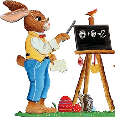 Wilhelm Schweizer Zinnfigur Hasenlehrer mit Tafel - Teil 1 Jahreshase 2019