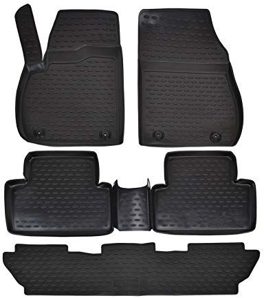 J&J AUTOMOTIVE | 3D Design Gummimatten Gummifußmatten Für Zafira C Tourer 5 Posti 2011-2019, Anti-Rutsch, Ohne Geruch, Allwetter, Rand 3cm, 4Tlg