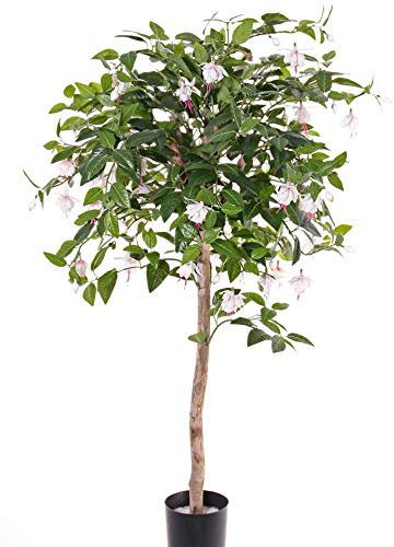 artplants.de Kunstbaum Fuchsien Baum Minerva, 125 Blüten, rosa, 90cm - Deko Fuchsia - Kunstblumen Baum