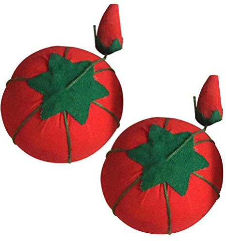 Milisten Handgelenk-Nadelkissen 2 Stück Blumen Nadelkissen 5 cm Stoff Leichte Handgelenk Tomate Nadelhalter Nadelkissen Behälter für Mama Handgemachte Arbeit Stricken
