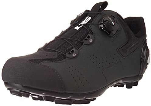 Sidi Unisex MTB Gravel Sneaker Schuhe, Schwarz Dunkelgrün, 46 EU