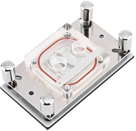 Hopcd CPU Waterblock, Computer CPU Water Cooling Block Waterblock Kupferbasis mit Mikrokanal für AM2/AM2 +/AM3/AM3 +/AM4/FM2 + CPU