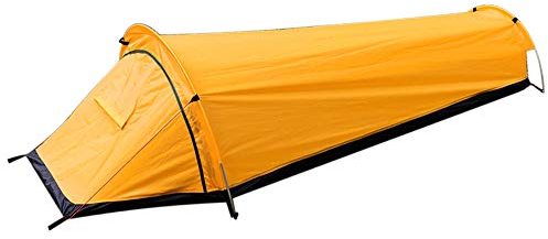 Lixada Biwaksäcke Trekkingzelt Campingzelt, Camping Schlafsack Zelt Einzelperson Zelt, Wasserdicht Leichte | 220 x 90 x 50 cm(690 g), für Outdoor-Camping Wandern Survival (Gelb)