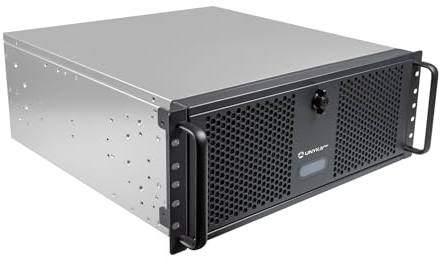 UNYKAch Scatola Rack UK4339V Formato 4U 19, compatibile con refrigerazioni liquide da 360 mm (supporto incluso), chiusura con chiave, 1 USB 3.0, 1 USB Type-C e gambe per posizionarlo in verticale