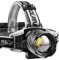 WESLITE Linterna Frontal LED Alta Potencia 12000 Lúmenes, XHP99 Linterna Frontal LED Recargable Luz Frontal Cabeza Potente Impermeable 4 Modos Frontal LED con Zoom, Indicador de Potencia Digital