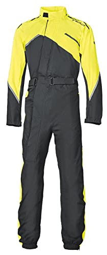 Held Monsun II 1-Teiler Motorrad Regenkombi, schwarz/gelb, 2XL