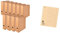 Original Falken 10er Pack Vegan-Ordner Pure Nature. 8 cm breit DIN A4 Braun Aktenordner & Falken 100er Pack Trennblätter. Aus Recycling-Karton für DIN A4 chamois Trennlaschen