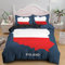 ZZXHG Bettwäsche 135x200 Blaue Polen Karte, Mikrofaser Bettbezug für Kinder Einzelbett - Bettbezüge mit Reißverschluss + 2 Kissenbezug 80x80 cm