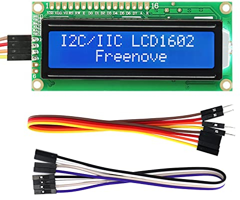 Freenove I2C IIC LCD 1602 Module, New Type TWI Serial 16x2 Display, Compatible with Arduino Raspberry Pi Pico ESP32 ESP8266
