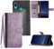 Hoyoikun Coque pour Huawei P Smart 2019[2 pcs Protecteur d'écran],Etui en Cuir PU Portefeuille Coque avec Fente Carte,Fonction de Support,Fermeture Magnétique-Violette