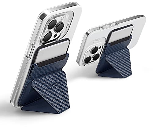 MOFT Magnetischer Handy Wallet Ständer, Veganem Leder Kartenhalter Stand Kompatibel mit Magsafe iPhone 15 14 13 12 Serie, 3 Betrachtungswinkel