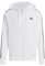 adidas Uomo Essentials French Terry 3-Stripes Full-Zip Hoodie, White / Olive Strata, M