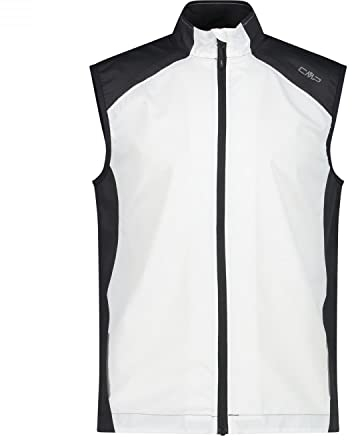 CMP Herren Windproof Weste, bianco-antracite, 58