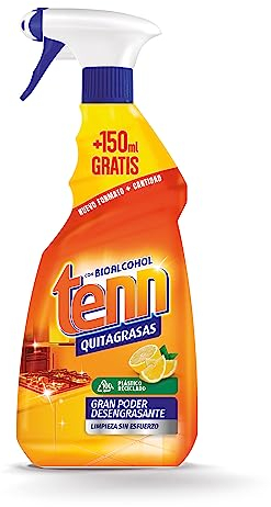 Tenn Quitagrasas - Elimina la grasa sin esfuerzo ni aclarado - Brillo y eficacia desengrasante - Pulverizador 750ml - Efecto reparación