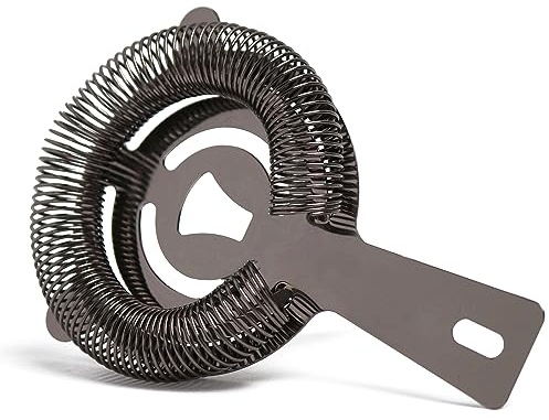 Strainer | Colino in acciaio inox | Lacari Original Cocktail Strainer | Adatto a tutti gli shaker | Accessori da bar | Strainer in nero | Colino in acciaio inox | Cheers Club, LA051