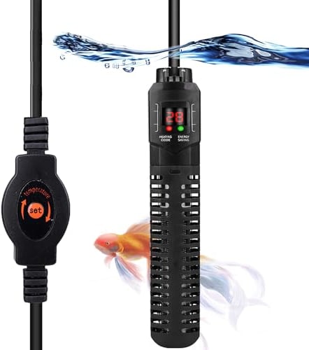 Sgizoku Chauffage d'aquarium 300 W avec protection anti-brûlure sèche et protection contre la surchauffe – Utilisation pour aquarium d'eau douce jusqu'à 250 l