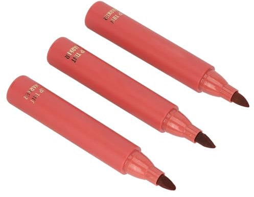 Delineador de Labios en Barra, Marcador de Tinte de Labios Mate Hidratante de 0,1 Oz, 3 Piezas, Portátil, de Larga Duración para Citas