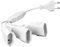 AXFEE rallonges d'alimentation, 30cm 3 en 1 Câble d'extension de Prise d'extension EU, 0,75 mm² Max. 2.5A/250V Fiche Euro vers Prise Euro pour Ordinateur, TV, PC, Blanc