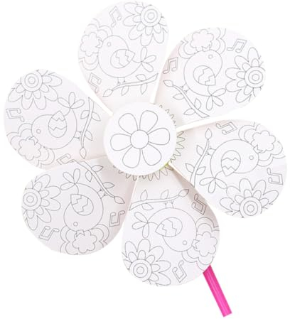 TOYANDONA Paquete De Materiales para Pintar Molinos De Viento De Papel DIY Molino De Viento Sin Terminar para Manualidades Actividades De