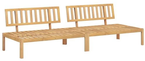 vidaXL Hocker Sofas Mittelteil 2 Stück Massivholz