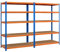 Yaheetech 2X Lagerregal 180x120x60 cm Kellerregal 875kg Steckregal blau 5 MDF-Platten Werkstattregal Schwerlastregal Orange, Blau