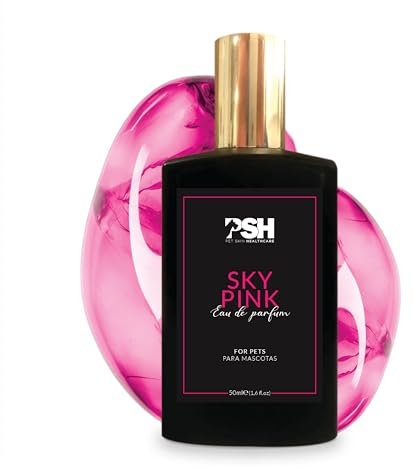 PSH Sky Pink Eau de Parfum Spray für Hunde und Katzen, weicher Duft, der die Haut Ihres Haustieres nicht austrocknet, inklusive praktischer Nachfüllpackung für Spaziergänge, 50 ml