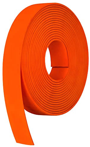 Strapworks BioThane 2,5 cm strapazierfähiges Polyester-Gurtband, Rolle, PVC-beschichtet, wasserdicht, Beta-Serie, 7,6 m, Hot Orange