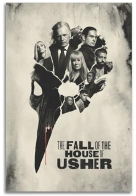 IVANICKED Poster The Fall of The House of Usher, Raumdekoration, Filmposter, ästhetisches Vintage-Leinwandposter, 50 x 75 cm, ungerahmter Stil