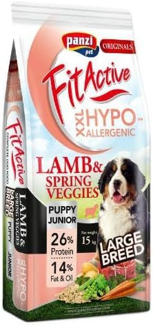 Panzi Pet - FitActive Originals Puppy/Junior XXL 15 kg - Hypoallergenes Hundefutter für Junge Hunde bis zu einem Jahr - Hundefutter für alle mittelgroßen bis großen Hunderassen
