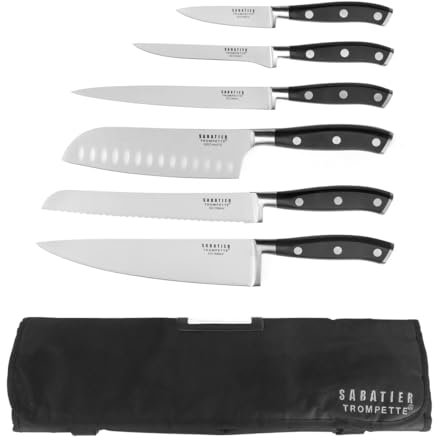 Sabatier Trompette Vulcano - Valise hôtelière 6 couteaux de cuisine