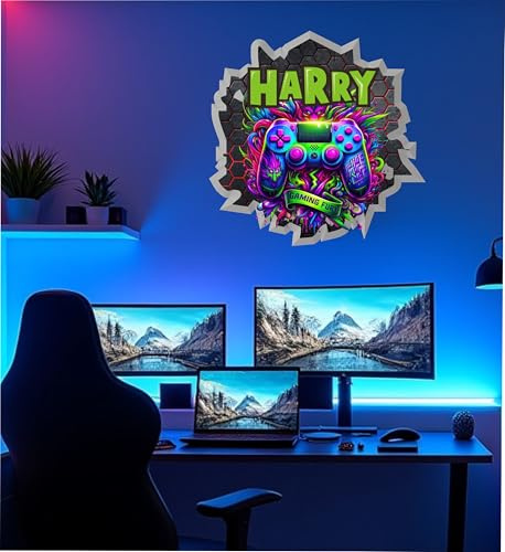 Personalised Gaming Room Graffiti Drip Wall Art Sticker Ideal for Games Room/Bedroom gr30 (50cm x 50cm)