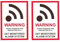 Tek Automotive Twin Pack Monitored Alarm Sticker – 12.5x9cm Security Warning for Homes & Businesses – Gloss Permanent Vinyl, Weatherproof, Ideal for Doors, Windows & Garage Entrances